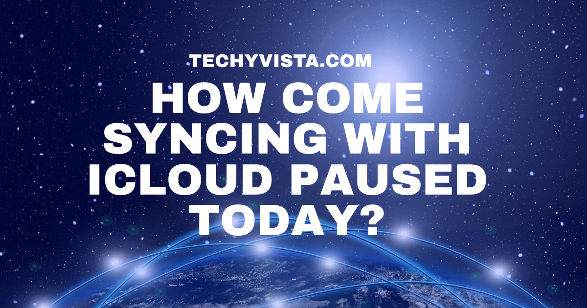 Syncing With iCloud Paused